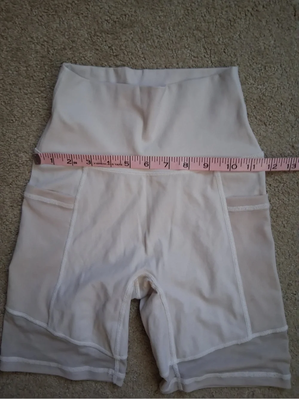 aerie High-Waist Bike Shorts in Cream